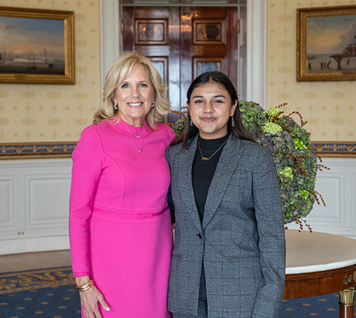 Dr. Jill Biden and Gitanjali Rao 