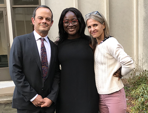 L-R Raul Radovitzky. Jessica Quaye, Flavia Cardarelli.