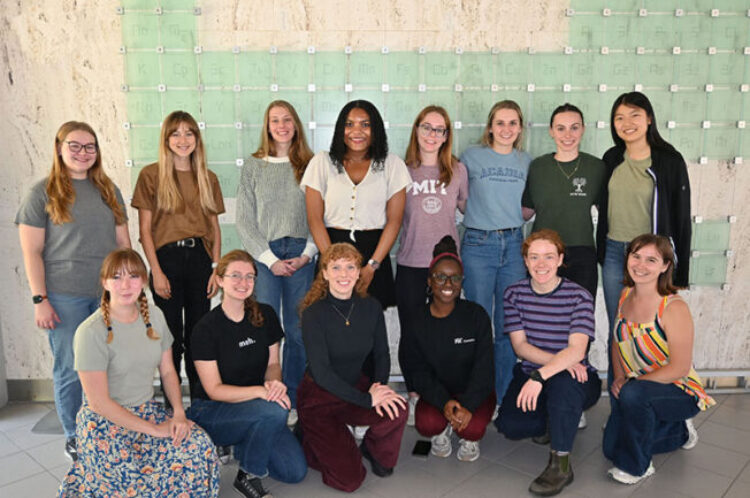 Group shot of the women in chemistry club