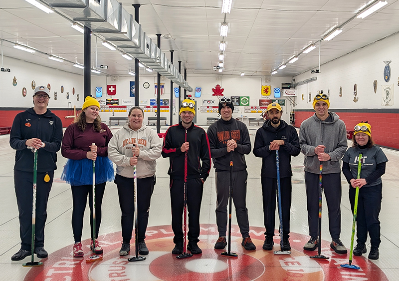 Members of MIT's Curling Club